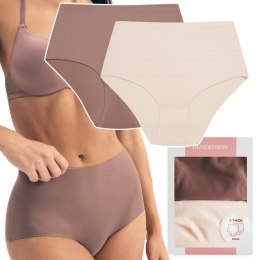 Majtki damskie z WYSOKIM STANEM 2-PAK figi midi HENDERSON BUMP K001 - M
