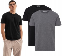 T-SHIRT męski ZESTAW 2-PAK koszulka bawełniana HENDERSON MOVE - XL
