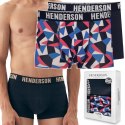 Bokserki męskie 2-PAK majtki bawełniane HENDERSON 42588 SHIELD - M