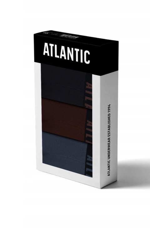Bokserki męskie 3-PAK dopasowane szorty ATLANTIC 3MH-011 - XL