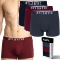 Bokserki męskie 3-PAK dopasowane szorty ATLANTIC 3MH-011 - M