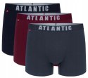 Bokserki męskie 3-PAK dopasowane szorty ATLANTIC 3MH-011 - M