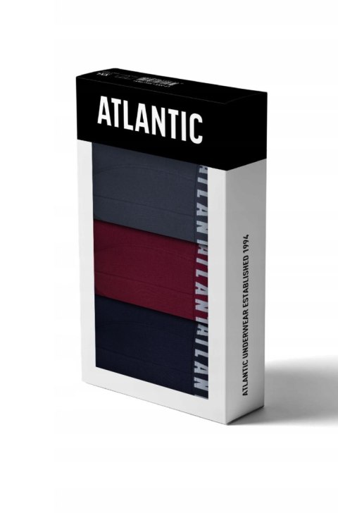 Bokserki męskie 3-PAK dopasowane szorty ATLANTIC 3MH-011 - M
