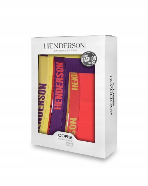 Bokserki męskie 3-PAK szorty bawełniane HENDERSON 42594 STAR - XL Bokserki męskie 3-PAK szorty bawełniane HENDERSON 42594 STAR - XL