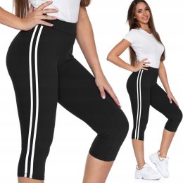 FIT Legginsy z lampasem spodenki 3/4 wysoki stan MORAJ L/XL