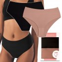 Majtki damskie z WYSOKIM STANEM 2-PAK figi HENDERSON BUMP K002 - XL
