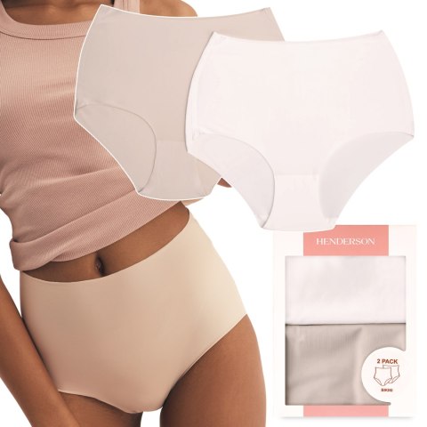 Majtki damskie z WYSOKIM STANEM 2-PAK figi midi HENDERSON BUMP K003 - M
