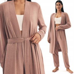 Szlafrok damski wiązany w pasie długi HENDERSON BOAR - XL/XXL