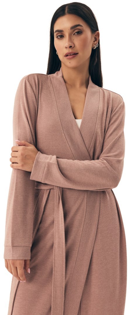 Szlafrok damski wiązany w pasie długi HENDERSON BOAR - L