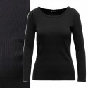 Bluzka damska prążkowana SWETEREK z bawełny z okrągłym dekoltem MORAJ - 3XL