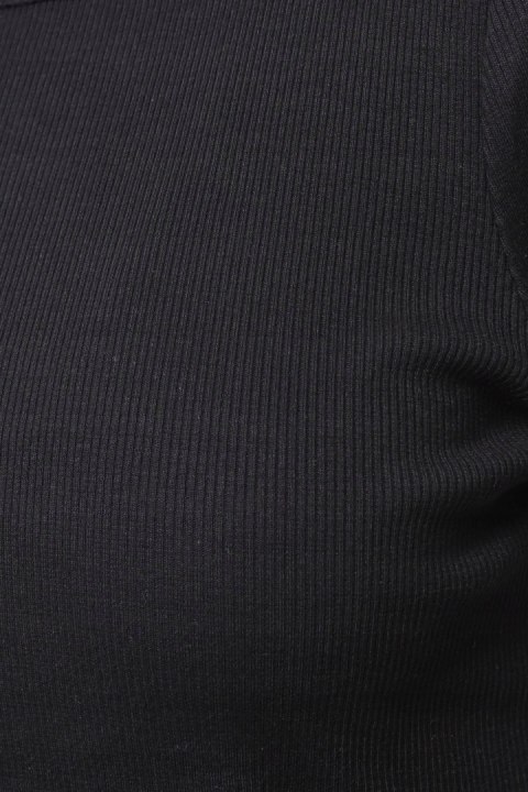 Bluzka damska prążkowana SWETEREK z bawełny z okrągłym dekoltem MORAJ - XL Bluzka damska prążkowana SWETEREK z bawełny z okrągłym dekoltem MORAJ - XL