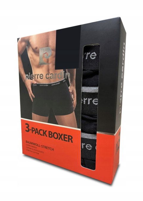 Bokserki męskie 3 PARY bawełniane sportowe PIERRE CARDIN BOXER - M