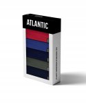 Bokserki męskie BAWEŁNIANE 5 PAR dopasowane ATLANTIC 5SMH-002 - M