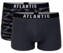 Bokserki męskie bawełniane 2 PARY długie nogawki ATLANTIC 2MH-1177 - XL