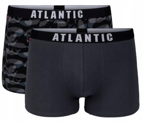 Bokserki męskie bawełniane 2 PARY długie nogawki ATLANTIC 2MH-1177 - XL