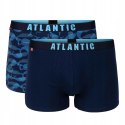 Bokserki męskie bawełniane 2 PARY długie nogawki ATLANTIC 2MH-1177 - L