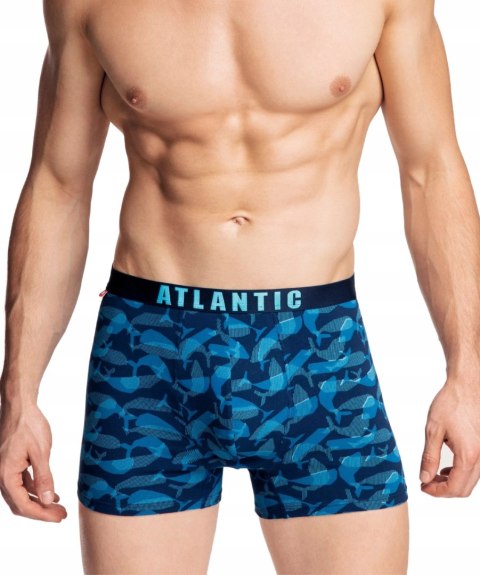 Bokserki męskie bawełniane 2 PARY długie nogawki ATLANTIC 2MH-1177 - L