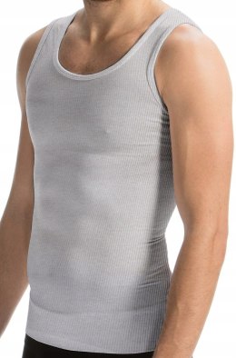 Podkoszulek na ramiączkach PODKOSZULKA MĘSKA w prążki 100% BAWEŁNA - 3XL