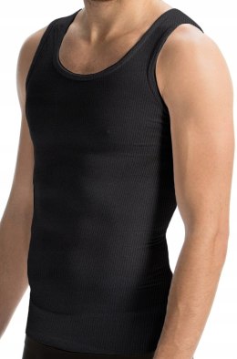 Podkoszulek na ramiączkach PODKOSZULKA MĘSKA w prążki 100% BAWEŁNA - 3XL