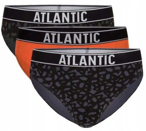 Slipy męskie BAWEŁNIANE 3 PARY dopasowane ATLANTIC 3MP-151 - XL Slipy męskie BAWEŁNIANE 3 PARY dopasowane ATLANTIC 3MP-151 - XL