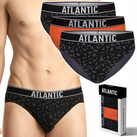 Slipy męskie BAWEŁNIANE 3 PARY dopasowane ATLANTIC 3MP-151 - L Slipy męskie BAWEŁNIANE 3 PARY dopasowane ATLANTIC 3MP-151 - L