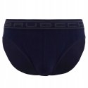 Slipy męskie bezszwowe bawełniane majtki BRUBECK BE0029M granatowy - XXL