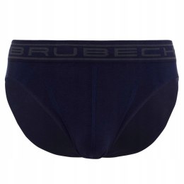 Slipy męskie bezszwowe bawełniane majtki BRUBECK BE0029M granatowy - XL