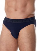 Slipy męskie bezszwowe bawełniane majtki BRUBECK BE0029M granatowy - L