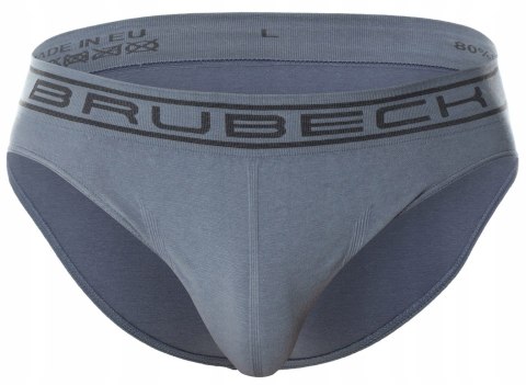 Slipy męskie bezszwowe bawełniane majtki BRUBECK BE0029M stalowy - M