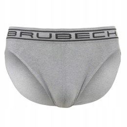 Slipy męskie bezszwowe bawełniane majtki BRUBECK BE0029M szary - XXL