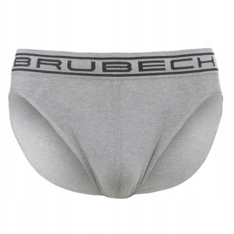 Slipy męskie bezszwowe bawełniane majtki BRUBECK BE0029M szary - XL