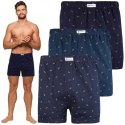 Bokserki męskie 100% BAWEŁNA luźne 3 PARY MORAJ MIX WZORÓW - M
