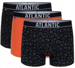 Bokserki męskie BAWEŁNIANE 3 PARY dopasowane ATLANTIC 3MH-173 - XL