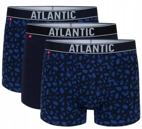 Bokserki męskie BAWEŁNIANE 3 PARY dopasowane ATLANTIC 3MH-173 - M