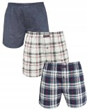 Bokserki męskie LUŹNE BAWEŁNIANE 3 WZORY CORNETTE COMFORT - XL