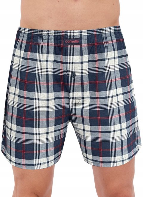 Bokserki męskie LUŹNE BAWEŁNIANE 3 WZORY CORNETTE COMFORT - M