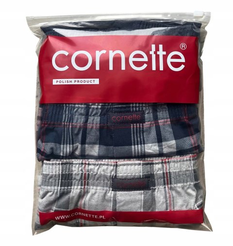 Bokserki męskie LUŹNE BAWEŁNIANE 3 WZORY CORNETTE COMFORT - M