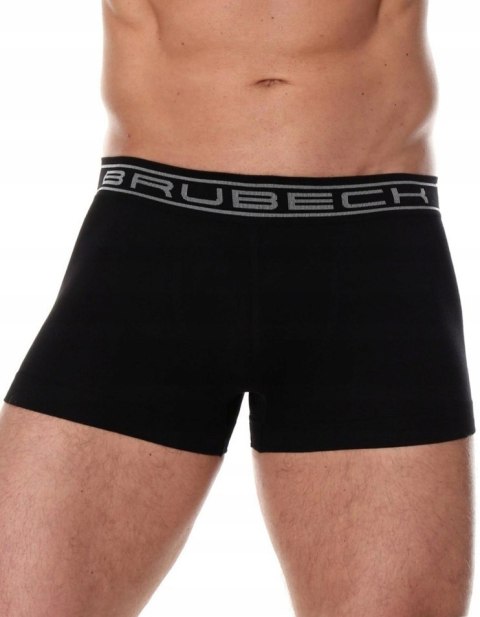 Bokserki męskie bezszwowe BRUBECK BX1005M czarny - XL Bokserki męskie bezszwowe BRUBECK BX1005M czarny - XL