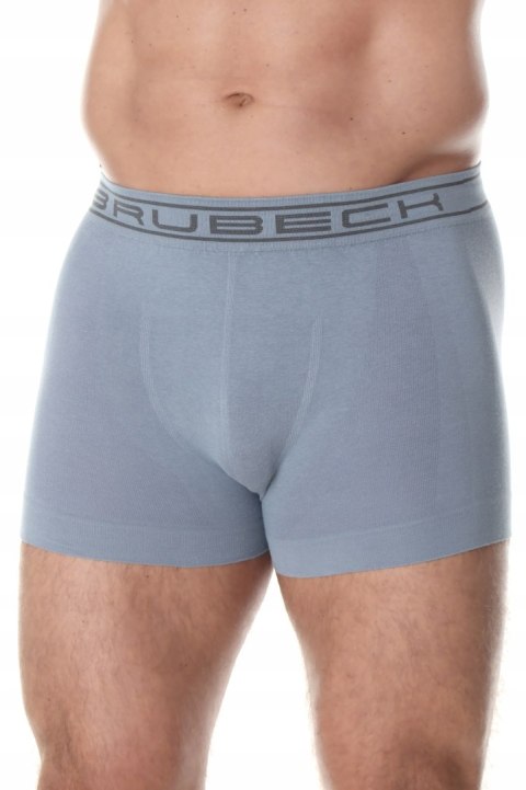 Bokserki męskie bezszwowe BRUBECK BX1005M stalowy - XL Bokserki męskie bezszwowe BRUBECK BX1005M stalowy - XL
