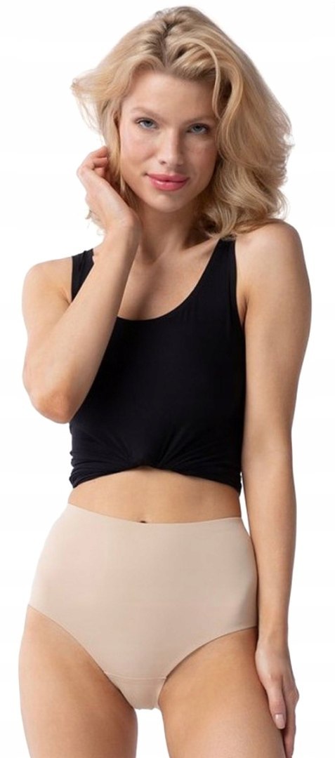 Majtki FIGI damskie z WYSOKIM STANEM bezszwowe JULIMEX AMBER MAXI - XXL Majtki FIGI damskie z WYSOKIM STANEM bezszwowe JULIMEX AMBER MAXI - XXL