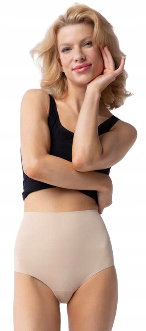 Majtki FIGI damskie z WYSOKIM STANEM bezszwowe JULIMEX AMBER MAXI - XXL Majtki FIGI damskie z WYSOKIM STANEM bezszwowe JULIMEX AMBER MAXI - XXL