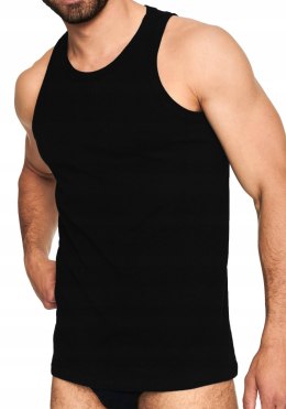 Podkoszulek bawełniany PODKOSZULKA MĘSKA w prążek - 3XL