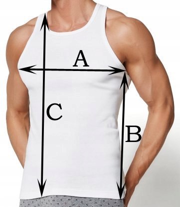 Podkoszulek bawełniany PODKOSZULKA MĘSKA w prążek - 3XL Podkoszulek bawełniany PODKOSZULKA MĘSKA w prążek - 3XL
