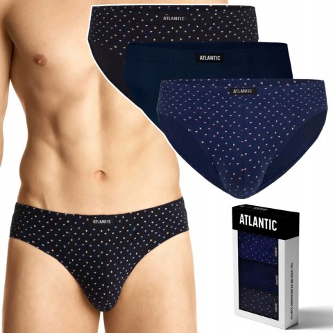 Slipy męskie 3 PARY klasyczne 100% BAWEŁNA ATLANTIC 3MP-147 - XL