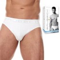 Slipy męskie bezszwowe bawełniane majtki BRUBECK BE0029M biały - S