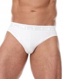 Slipy męskie bezszwowe bawełniane majtki BRUBECK BE0029M biały - S
