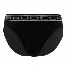 Slipy męskie bezszwowe bawełniane majtki BRUBECK BE0029M czarny - L
