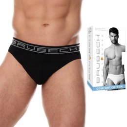 Slipy męskie bezszwowe bawełniane majtki BRUBECK BE0029M czarny - S