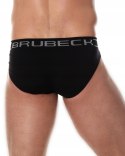 Slipy męskie bezszwowe bawełniane majtki BRUBECK BE0029M czarny - S