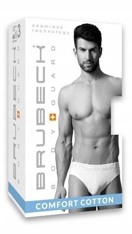 Slipy męskie bezszwowe bawełniane majtki BRUBECK BE0029M szary - S